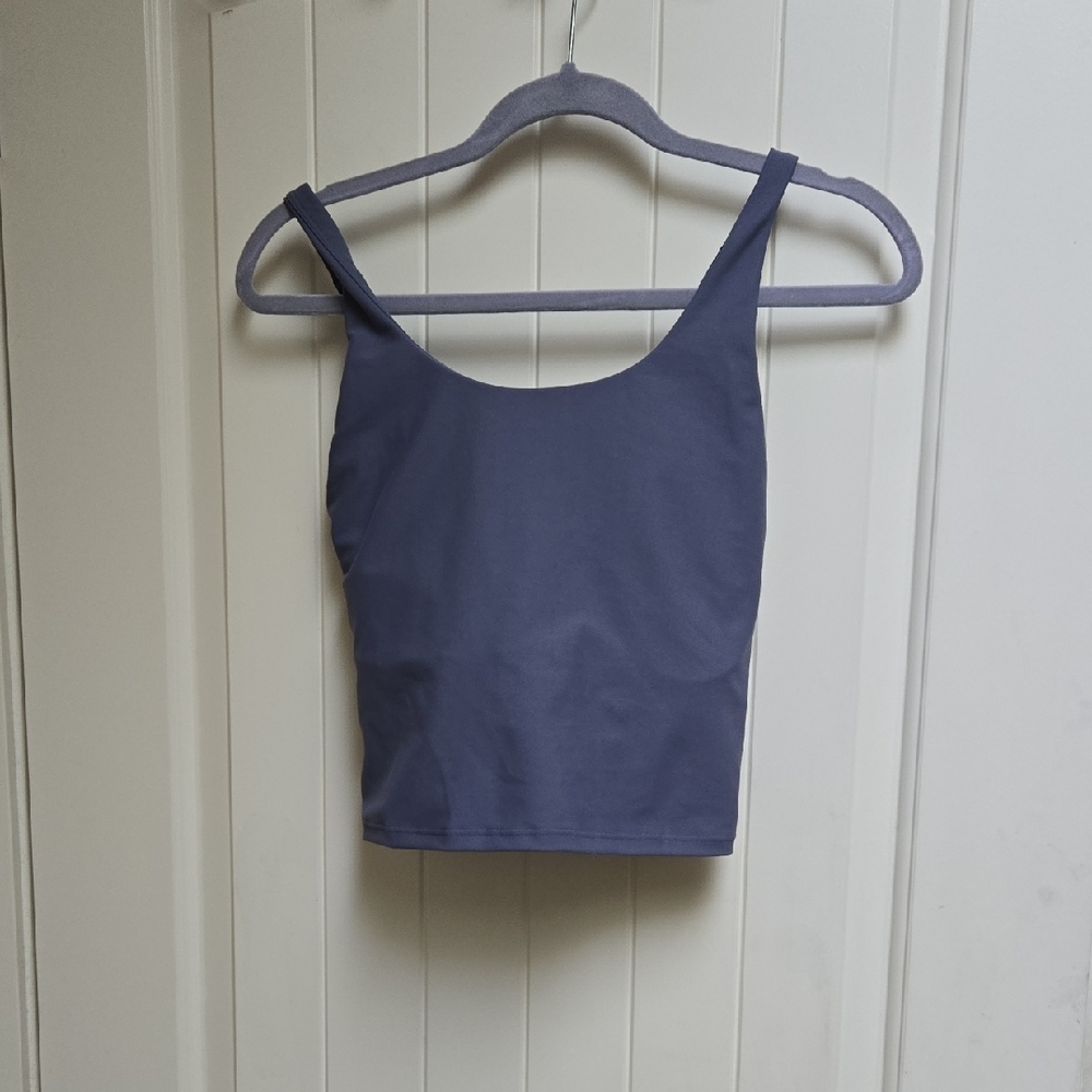 Old Navy Slate Blue Scoop Neck Cropped Bra Tank